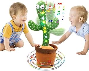 Rechargeable Toys Talking Cactus Baby Toys for Kids Dancing Cactus Toys Can Sing Wriggle & Singing Recording Repeat What You Say Funny Education Toys for Children Playing Home Decor for Kids